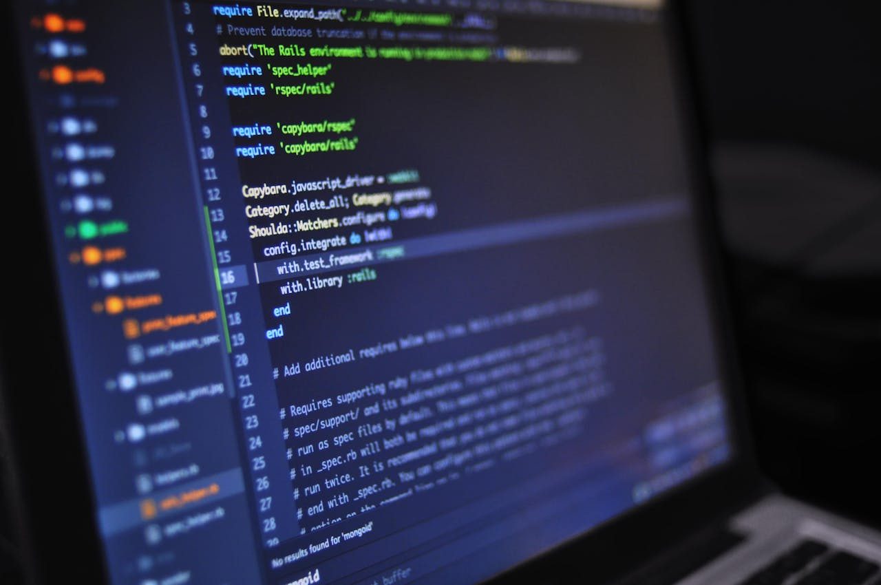 Quellcode auf einem Bildschirm